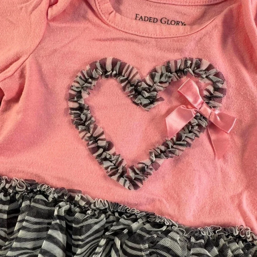 Faded Glory pink onesie with tutu